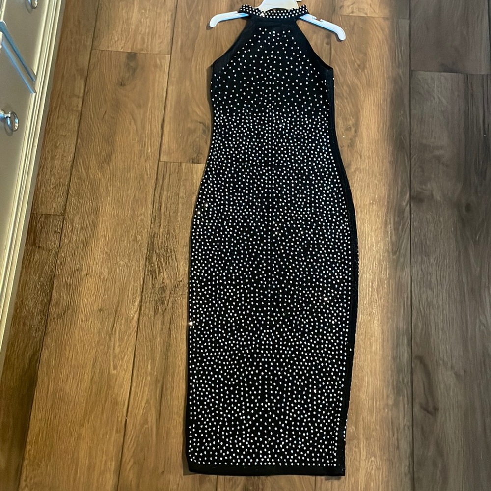 Brand New Never worn Black Diamond Studded Dress